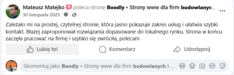 Polecenie Boodly — Mateusz Matejko